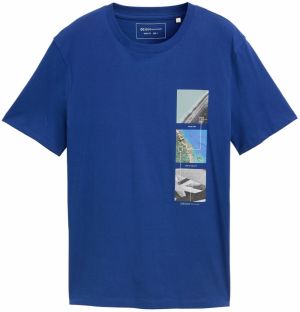 TOM TAILOR DENIM Tričko  modrá / sivá / zelená