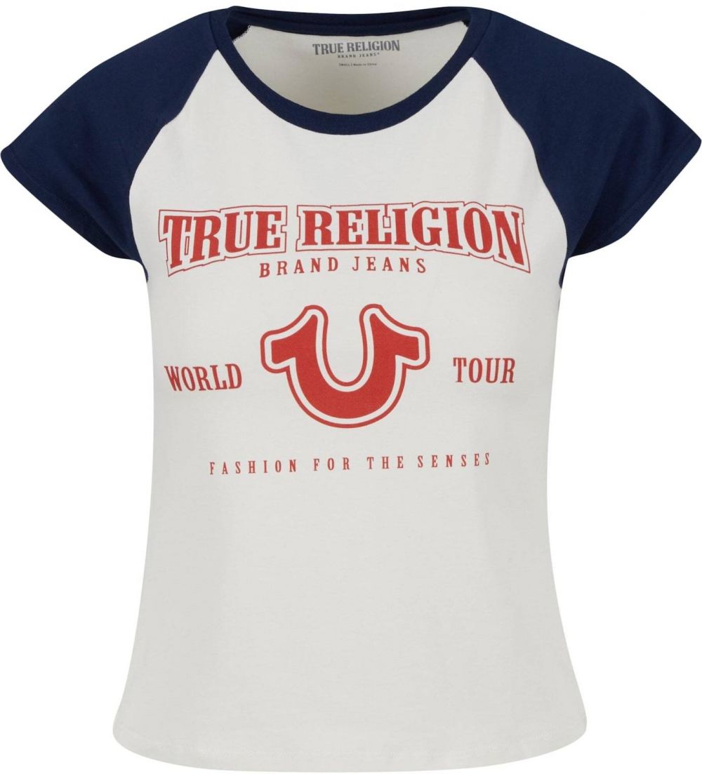 True Religion Tričko  námornícka modrá / červená / biela