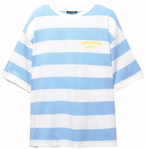 Pull&Bear Tričko  svetlomodrá / žltá / biela