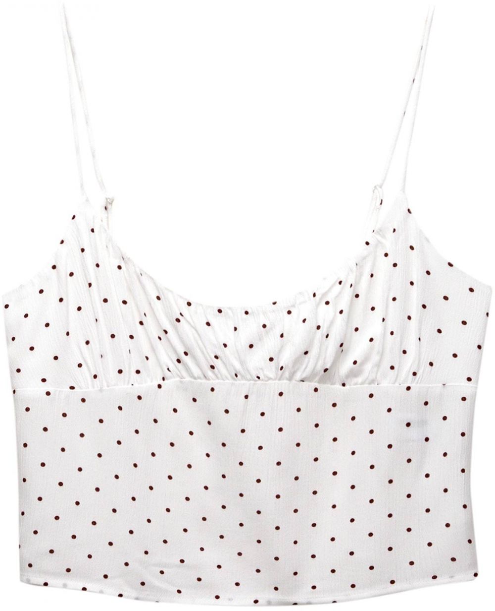 Pull&Bear Top  čierna / biela
