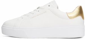 TOMMY HILFIGER Nízke tenisky 'ESSENTIAL'  zlatá / biela
