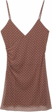 Pull&Bear Letné šaty  hnedá / biela