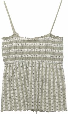Pull&Bear Top  nefritová / biela