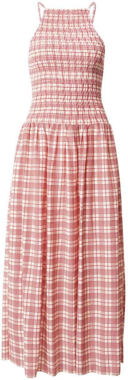TOMMY HILFIGER Šaty  tmavočervená / biela