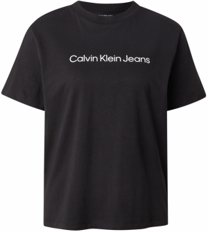 Calvin Klein Jeans Tričko  čierna / biela