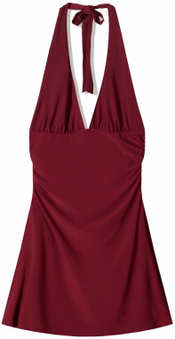 Bershka Šaty  rubínová
