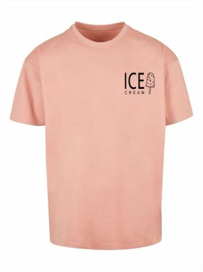 Merchcode Tričko 'Ice Cream'  staroružová / čierna