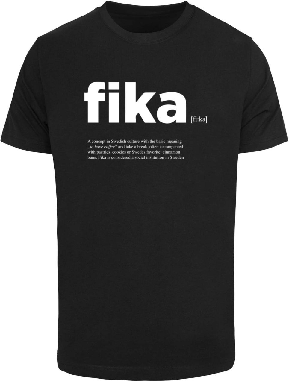 Mister Tee Tričko 'Fika'  čierna / biela