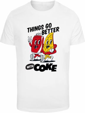 Merchcode Tričko 'Things Go Better With Coke'  zlatá žltá / krvavo červená / čierna / biela