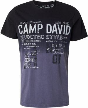 CAMP DAVID Tričko  tmavosivá / čierna / biela