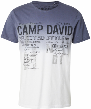 CAMP DAVID Tričko  modrosivá / čierna / biela