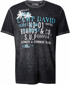 CAMP DAVID Tričko  námornícka modrá / vodová / biela
