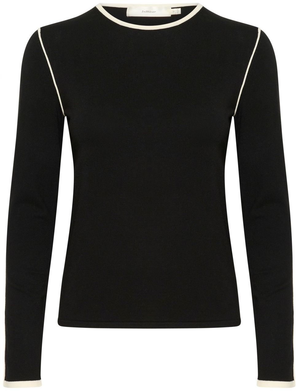 InWear Sveter 'SaccoIW'  čierna / biela