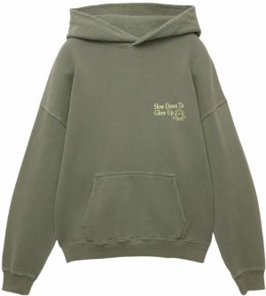 Pull&Bear Mikina  pastelovo žltá / kaki