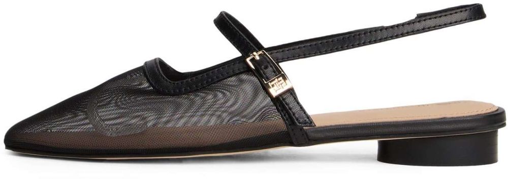 TOMMY HILFIGER Baleríny s ramienkom  čierna