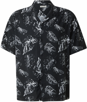 JACK & JONES Košeľa 'JJROX'  čierna / biela