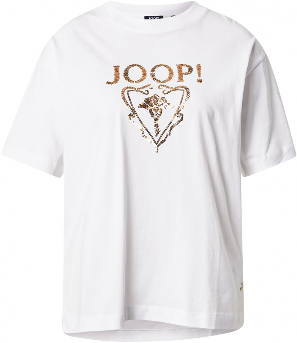JOOP! Tričko 'Tomma'  zlatá / biela
