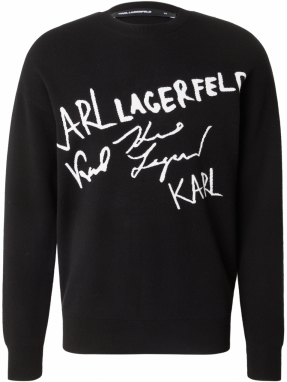 Karl Lagerfeld Sveter  čierna / biela