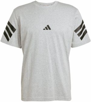 ADIDAS SPORTSWEAR Funkčné tričko 'FI 3S'  sivá melírovaná / čierna