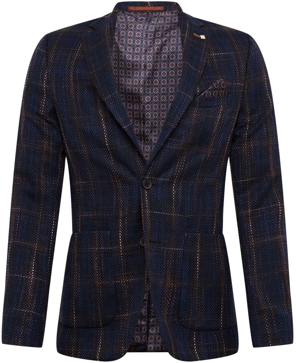 BURTON MENSWEAR LONDON Sako  námornícka modrá / oranžová / čierna / biela
