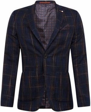 BURTON MENSWEAR LONDON Sako  námornícka modrá / oranžová / čierna / biela