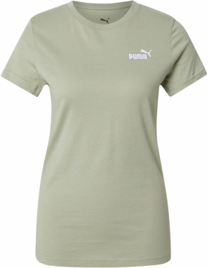 PUMA Funkčné tričko 'ESS Small No. 1'  pastelovo zelená / biela