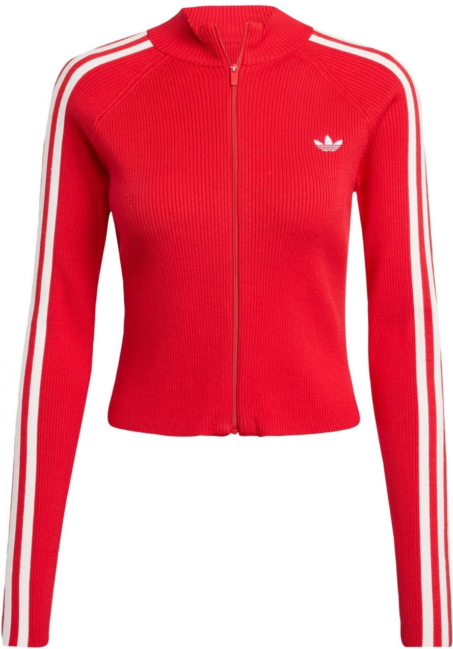 ADIDAS ORIGINALS Kardigán 'Adicolor'  červená / biela