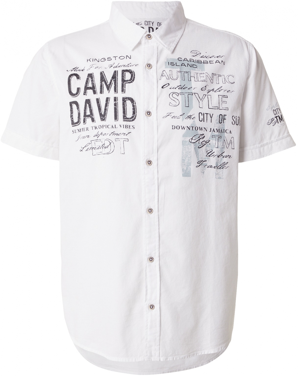 CAMP DAVID Košeľa  opálová / čierna / biela