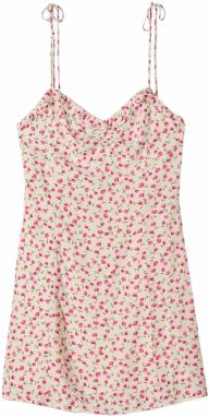 Bershka Letné šaty  krémová / olivová / ružová / svetloružová