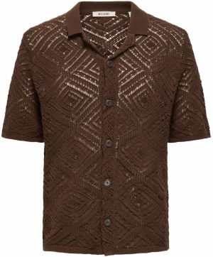 Only & Sons Kardigán 'ONSKOLMAR'  tmavohnedá
