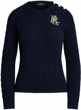 Lauren Ralph Lauren Petite Sveter 'MONTIVA'  námornícka modrá / zlatá