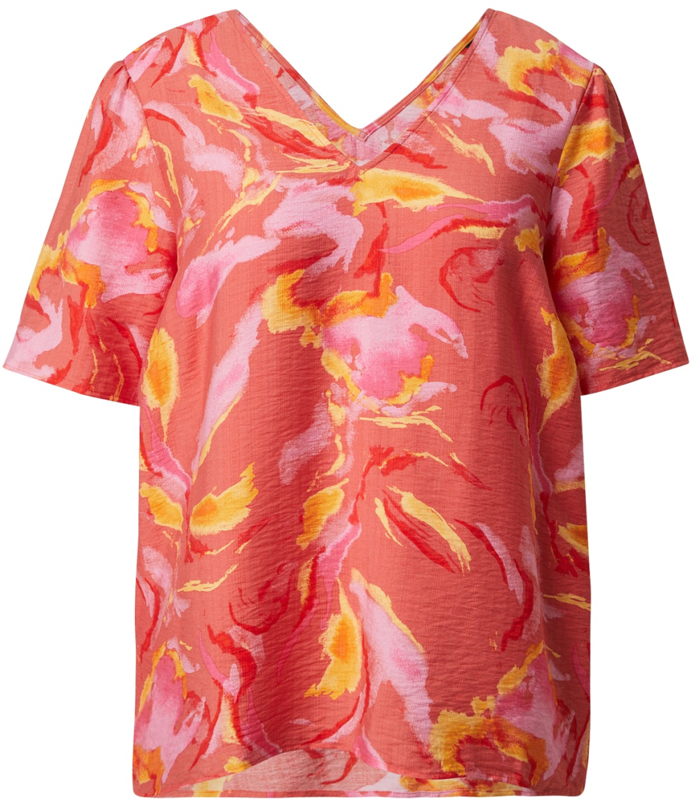 Vero Moda Curve Blúzka 'VMCCILLE'  oranžová / koralová / ohnivo červená