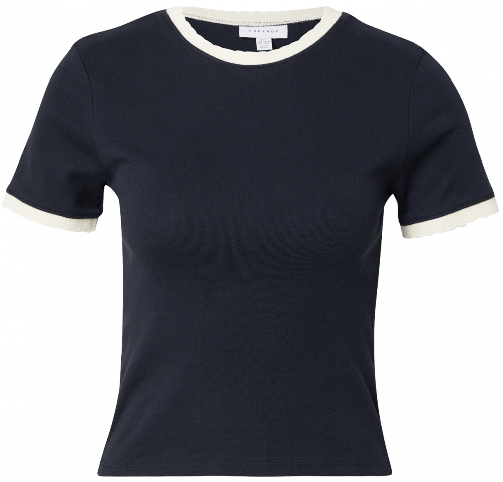 TOPSHOP Tričko  krémová / čierna