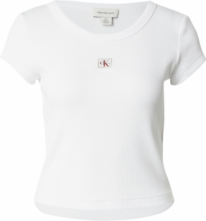 Calvin Klein Jeans Tričko  červená / biela