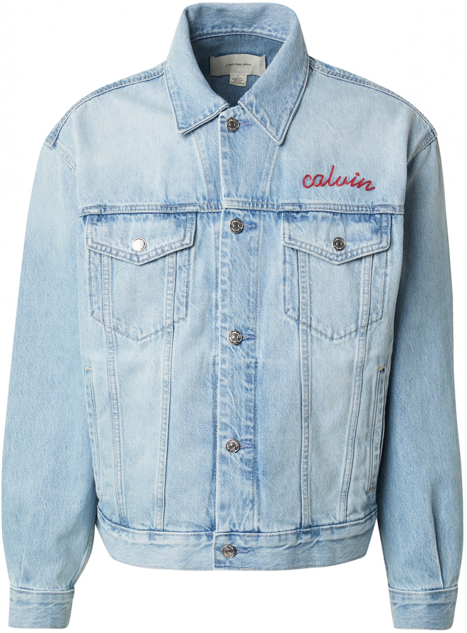 Calvin Klein Jeans Prechodná bunda '90S'  modrá denim / červená