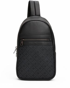 TOMMY HILFIGER Taška cez rameno  antracitová / čierna