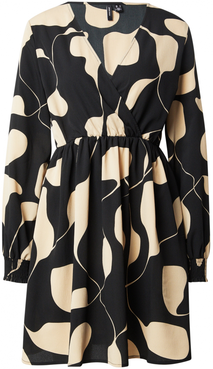 VERO MODA Šaty 'VMLYDIA'  béžová / čierna