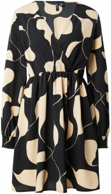 VERO MODA Šaty 'VMLYDIA'  béžová / čierna