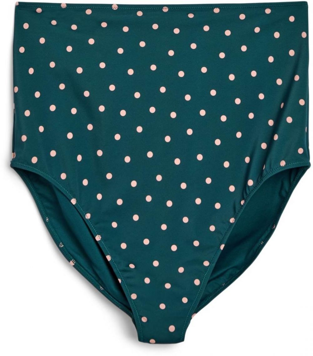Swim by Zizzi Bikinové nohavičky 'Skatrin'  telová / tmavozelená