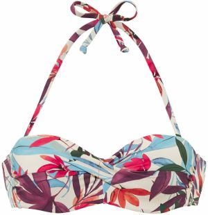 LASCANA Bikinový top  krémová / svetlomodrá / tmavozelená / fialová / ružová
