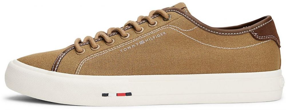 TOMMY HILFIGER Nízke tenisky  svetlohnedá / tmavohnedá