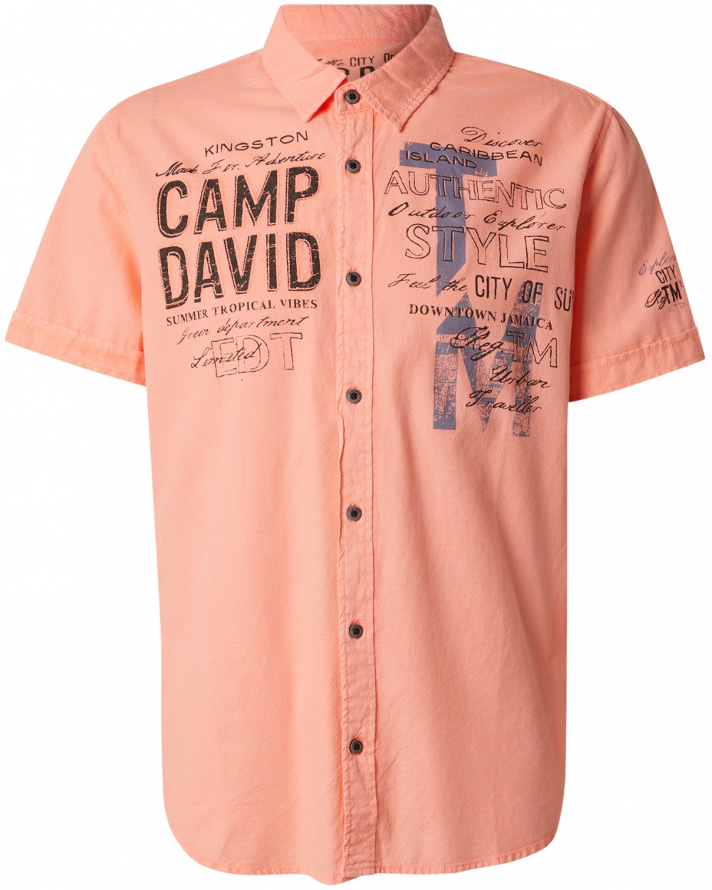 CAMP DAVID Košeľa  zafírová / malinová / čierna