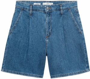 MANGO Plisované rifle 'MARINA'  modrá denim