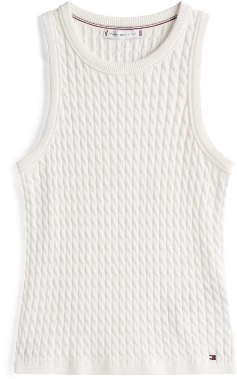 TOMMY HILFIGER Vyšívaný top  biela
