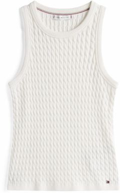 TOMMY HILFIGER Vyšívaný top  biela