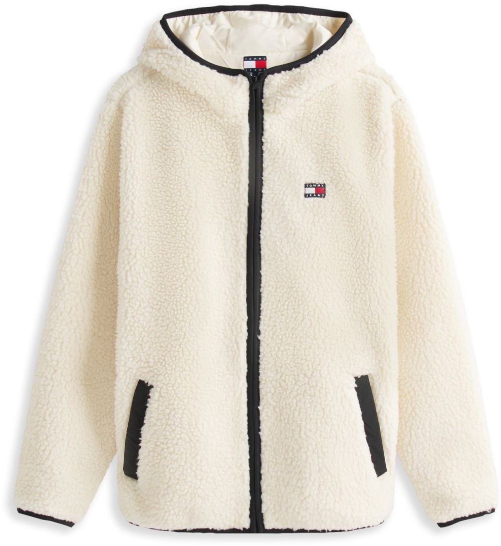 Tommy Jeans Flisová bunda  béžová