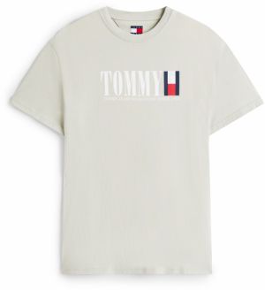 Tommy Jeans Tričko  námornícka modrá / pastelovo zelená / červená / biela