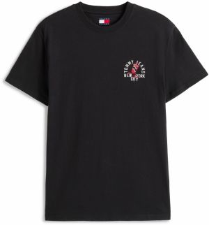 Tommy Jeans Tričko  červená / čierna / biela
