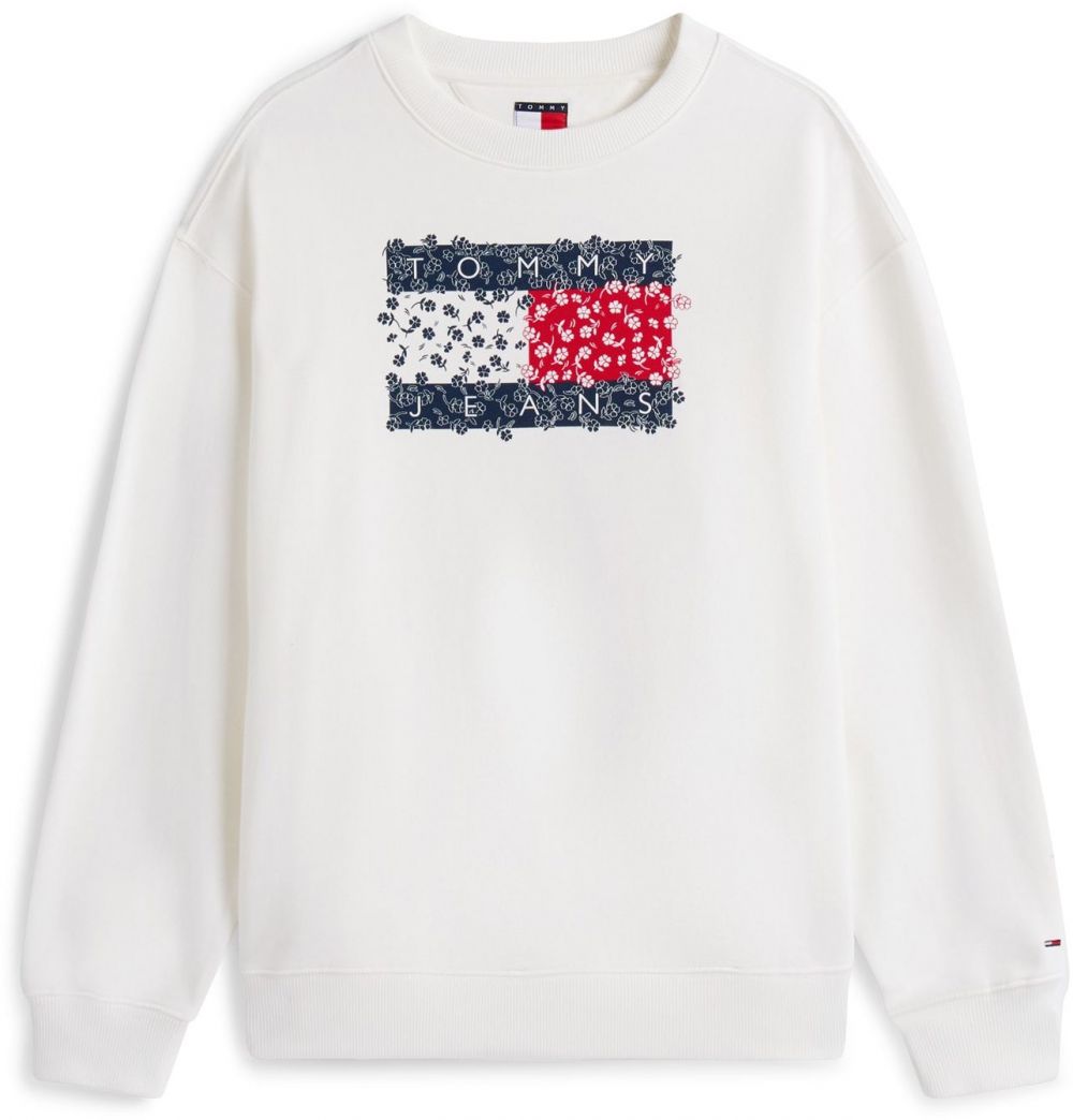 Tommy Jeans Mikina  námornícka modrá / červená / biela