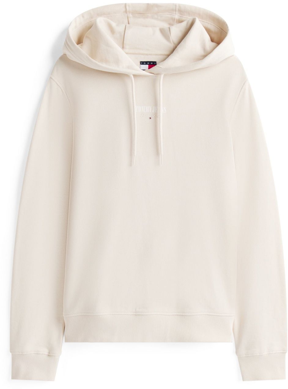 Tommy Jeans Mikina 'ESS'  svetlobéžová / biela